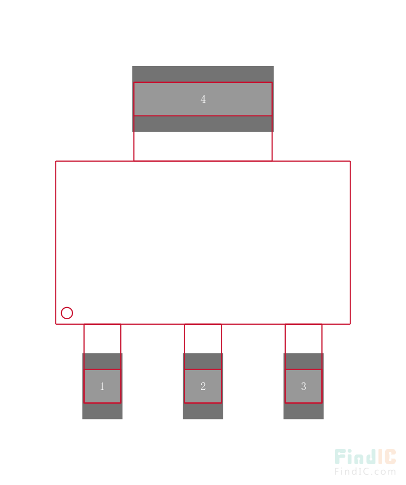 AMS1117-3.3 封装焊盘图