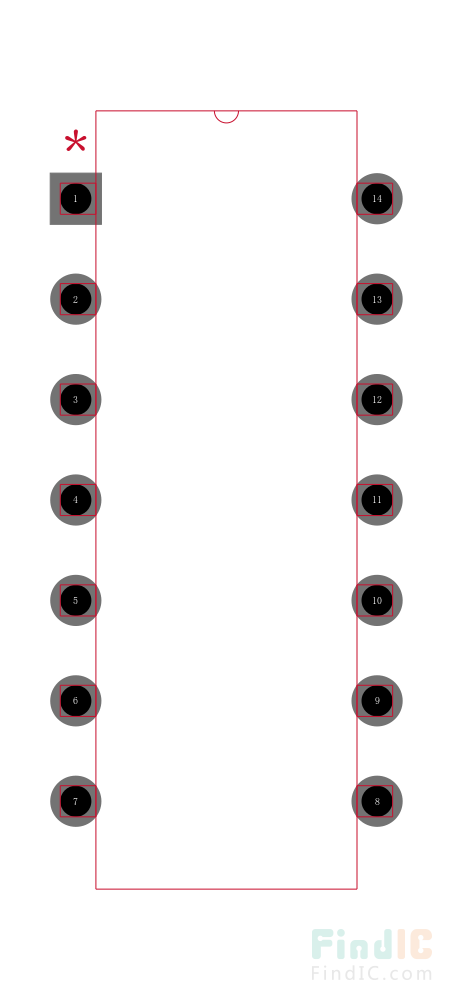 LM324N 封装焊盘图