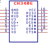 CH340G 引脚图